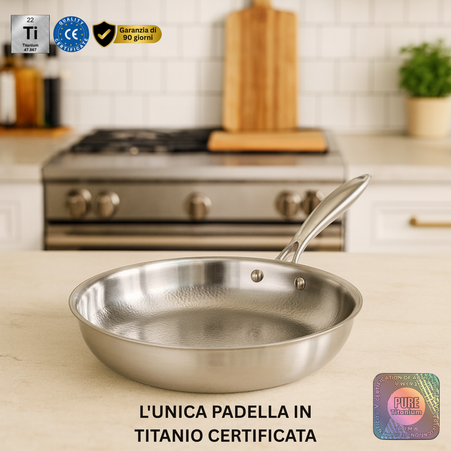 Tapa de regalo para sartén de titanio